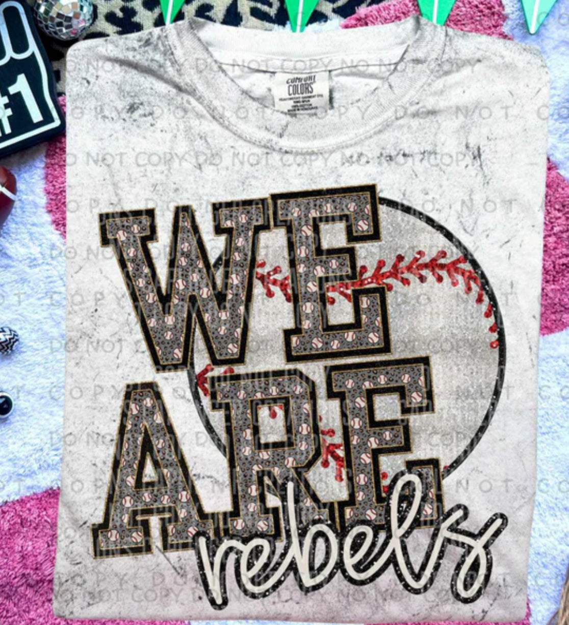 We are rebels baseball tee/sweatshirt