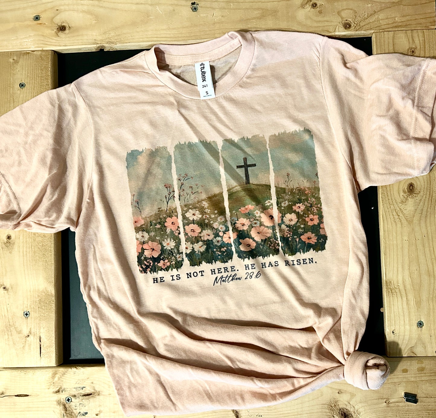 He has Risen watercolor tee