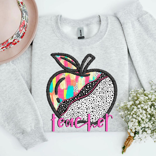 Teacher polkadot apple Tee/Sweatshirt