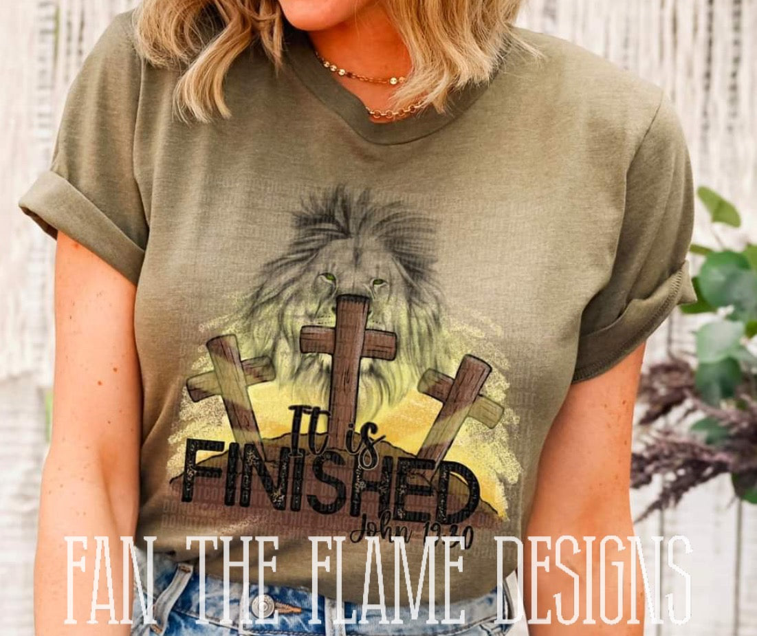 It is finished cross trio with lion tee/sweatshirt