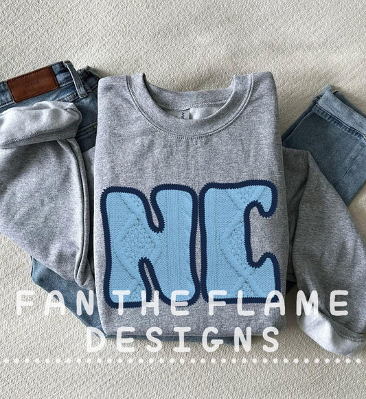 Quilted NC Tee/Sweatshirt