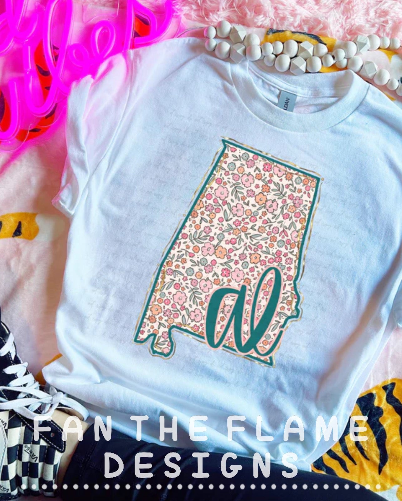 Floral State Gold Outline Tee/Sweatshirt