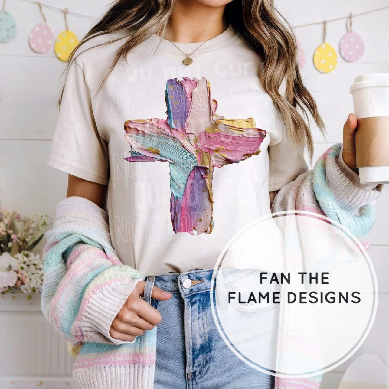 Pastel Painted Cross Short/Long/Sweatshirt
