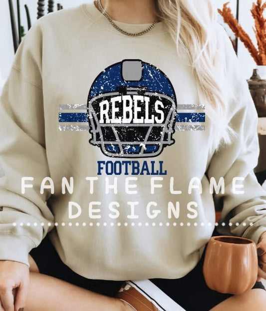 Football Helmet Mascot Grunge Tee/Sweatshirt