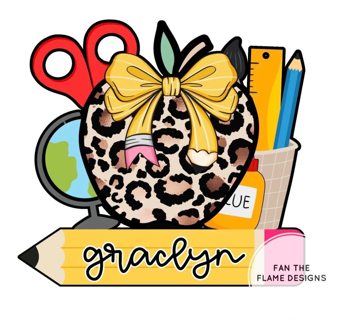 Custom Leopard Apple with pencil