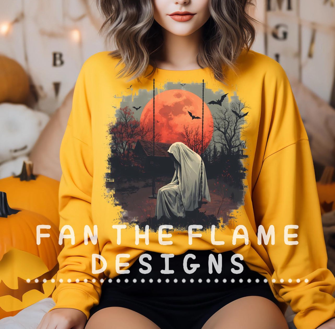 Haunted Ghost Swing Tee/Sweatshirt