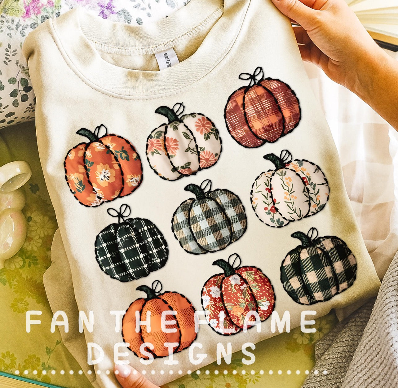Coquette patchwork pumpkin Tee/Sweatshirt