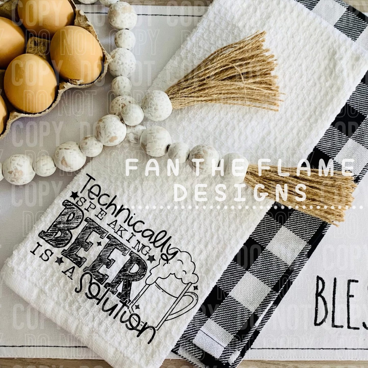 Technically Speaking Beer Is A Solution Kitchen Towel