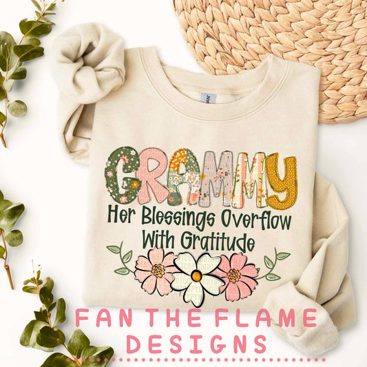 Her Blessings Overflow With Gratitude tee/sweatshirt