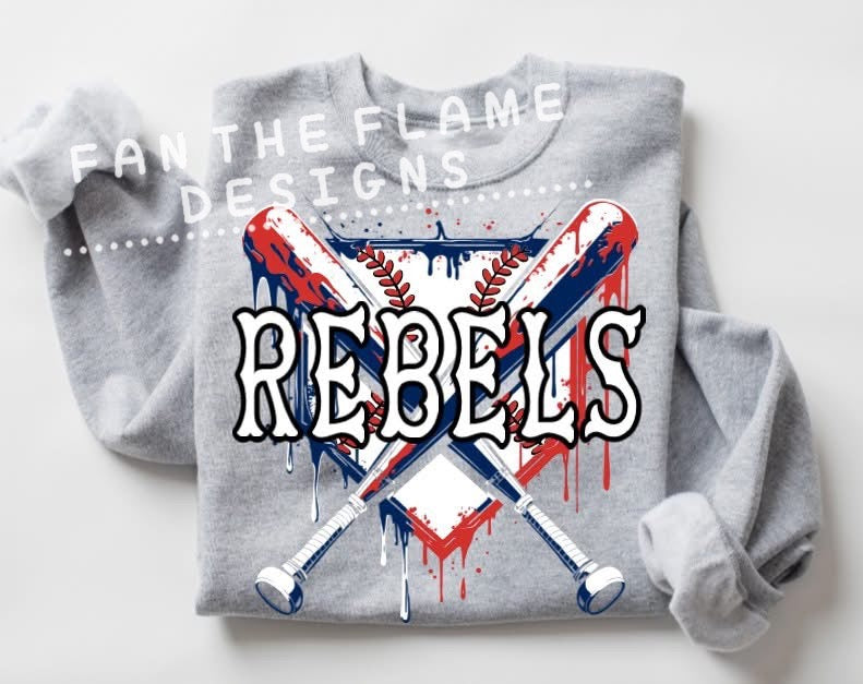 Rebels Baseball tee/sweatshirt