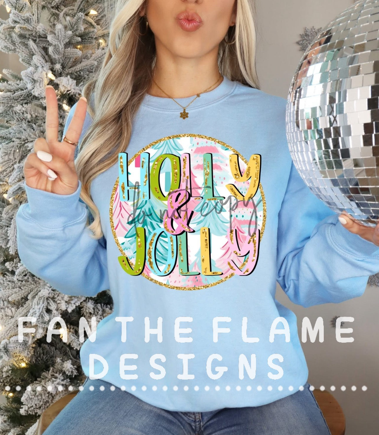 Holly Jolly Glitter Tee/Sweatshirt