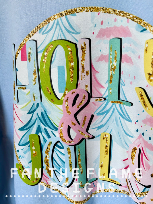 Holly Jolly Glitter Tee/Sweatshirt