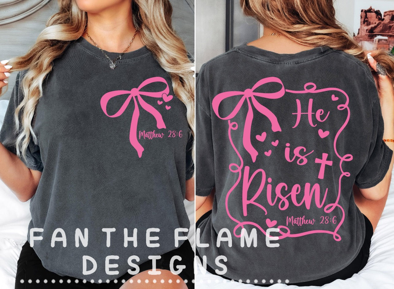 He is Risen Bow tee/sweatshirt