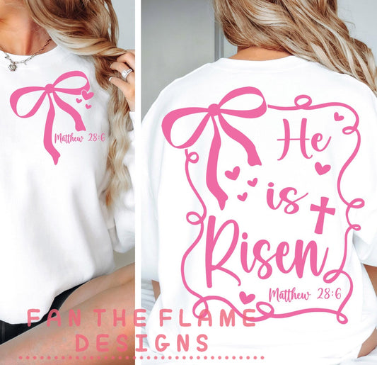 He is Risen Bow tee/sweatshirt