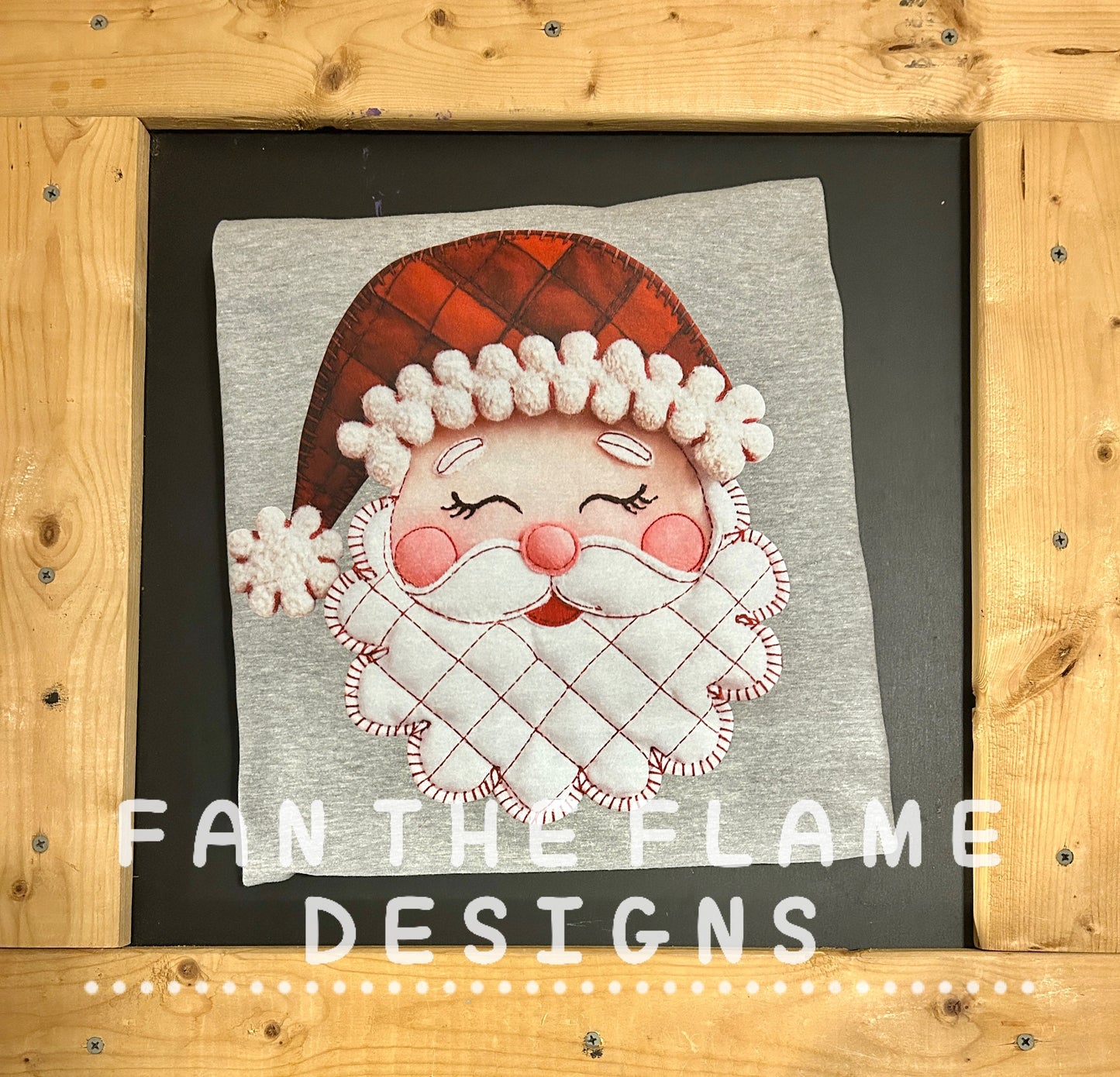 Faux Quilted Santa Tee/Sweatshirt