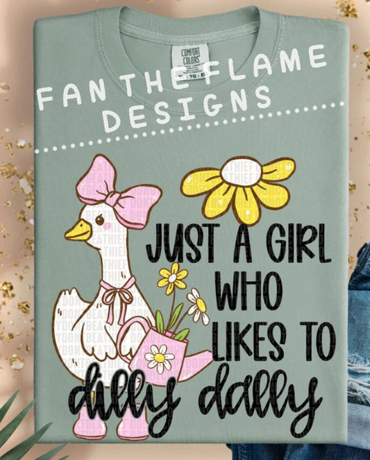 Just a girl who likes to dilly dally tee/tank