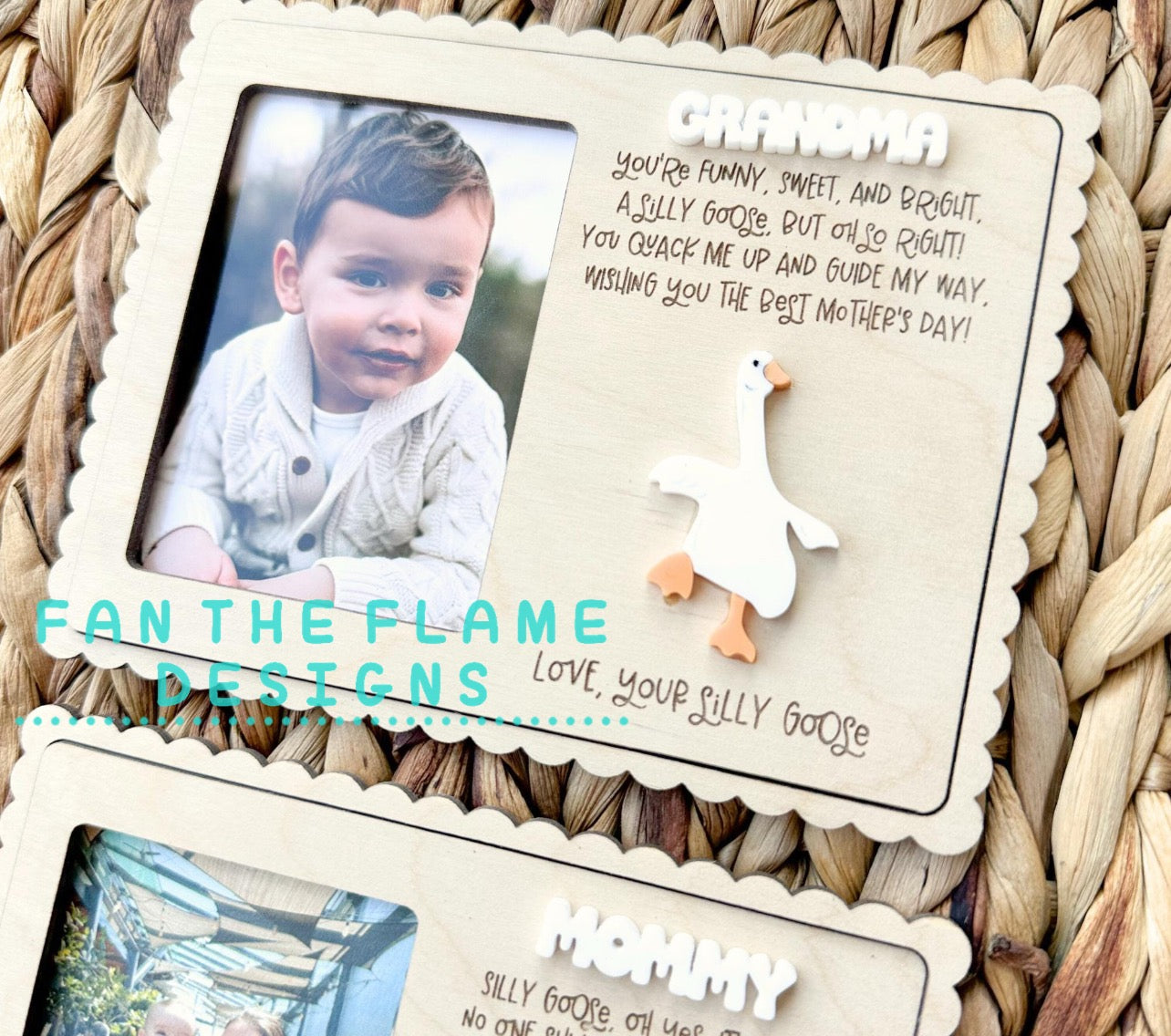 Handmade Silly Goose Photo Frame