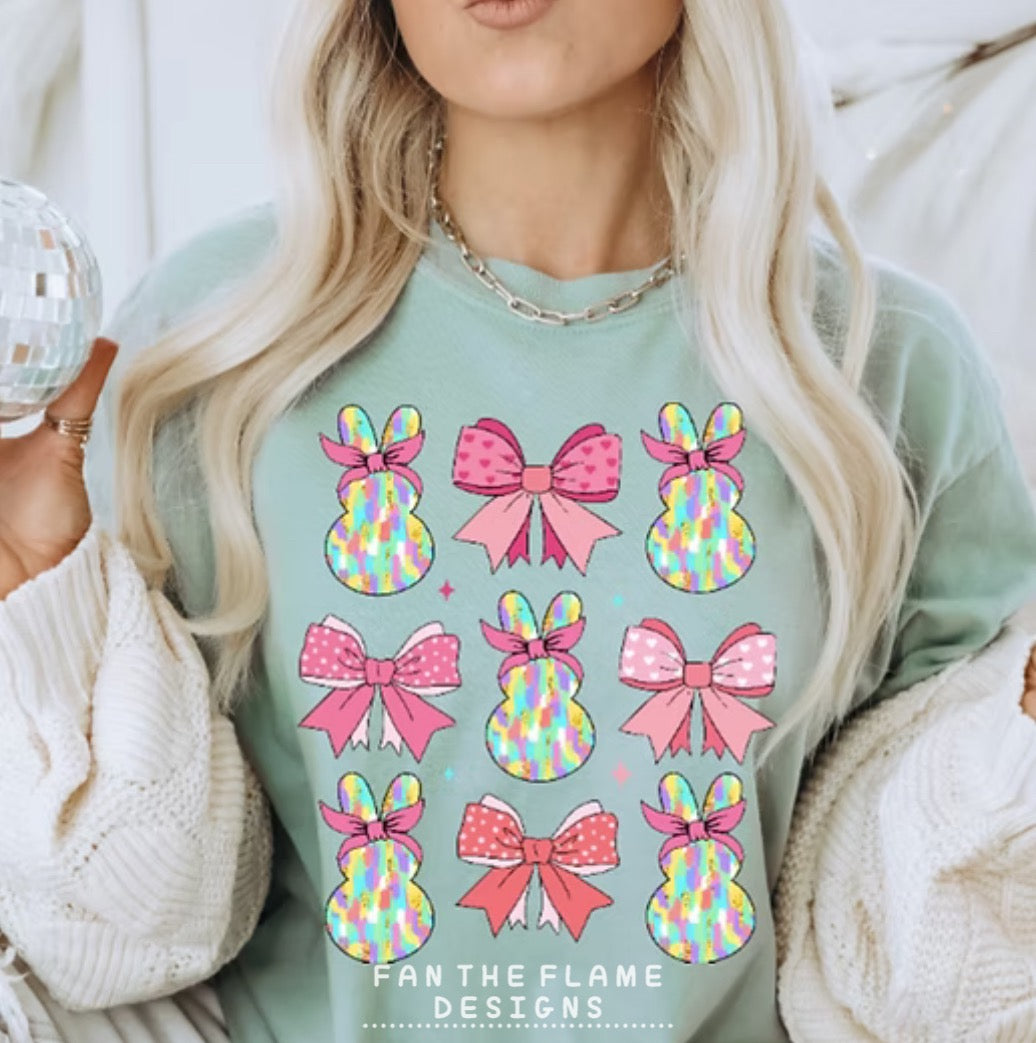 Bunnies and bows tee/sweatshirt