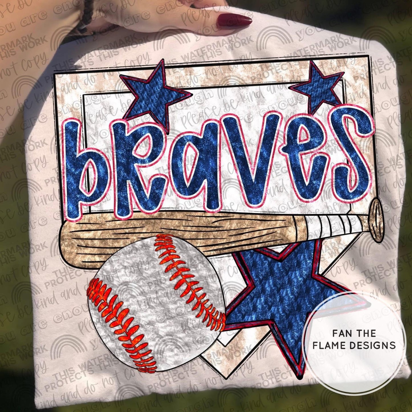 Braves with stars Short/Long/Sweatshirt