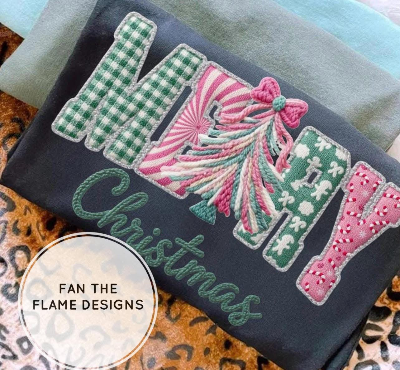 Merry Christmas with faux yarn tree Short/Long/Sweatshirt