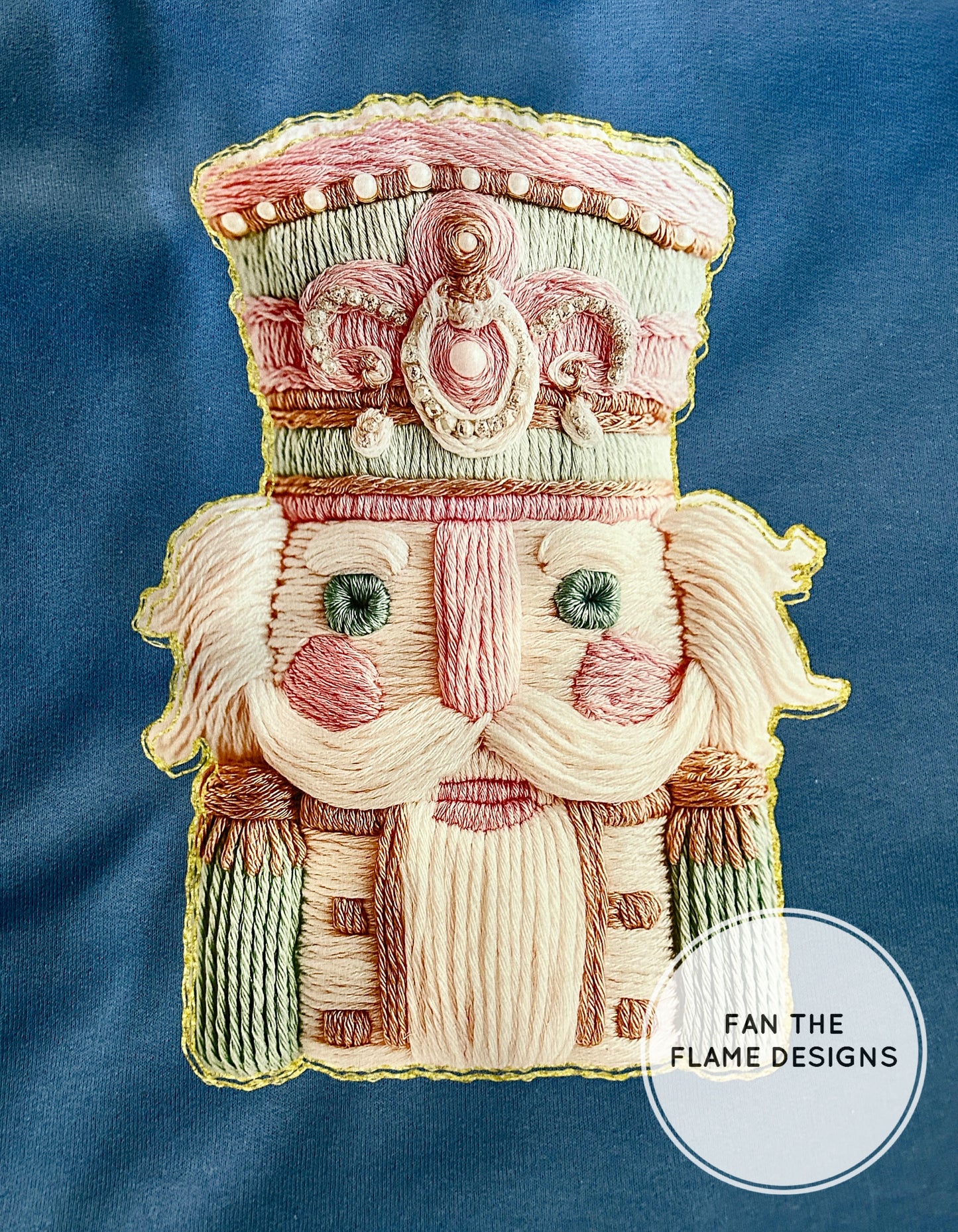 Nutcracker with Faux Yarn Short Sleeve/Sweatshirt