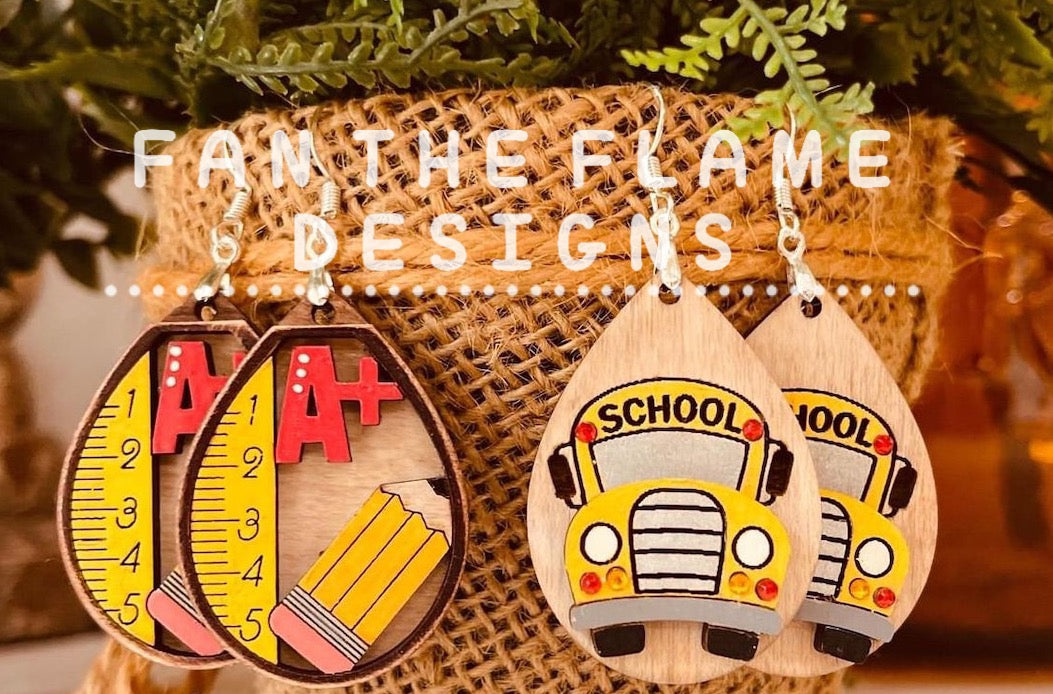 Handmade School/Bus Earrings