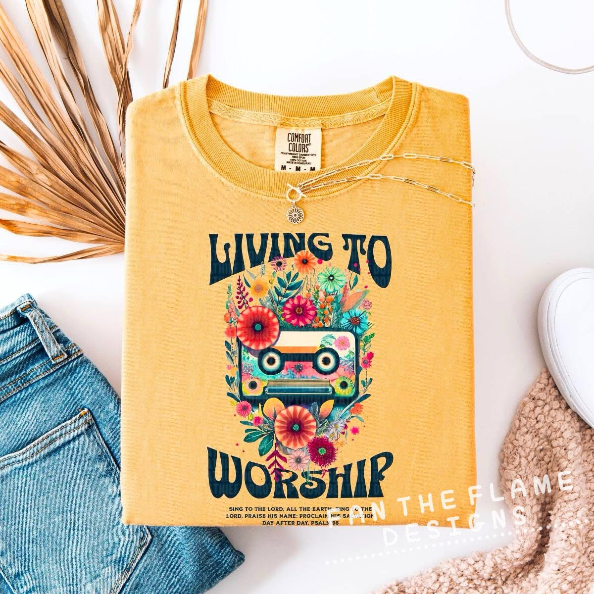 Living to worship cassette tee/tank