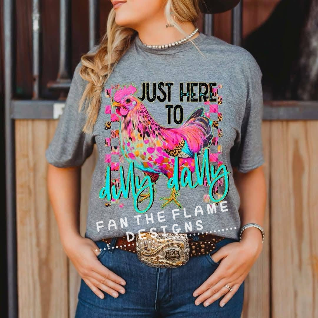 Just here to dilly dally tee/tank