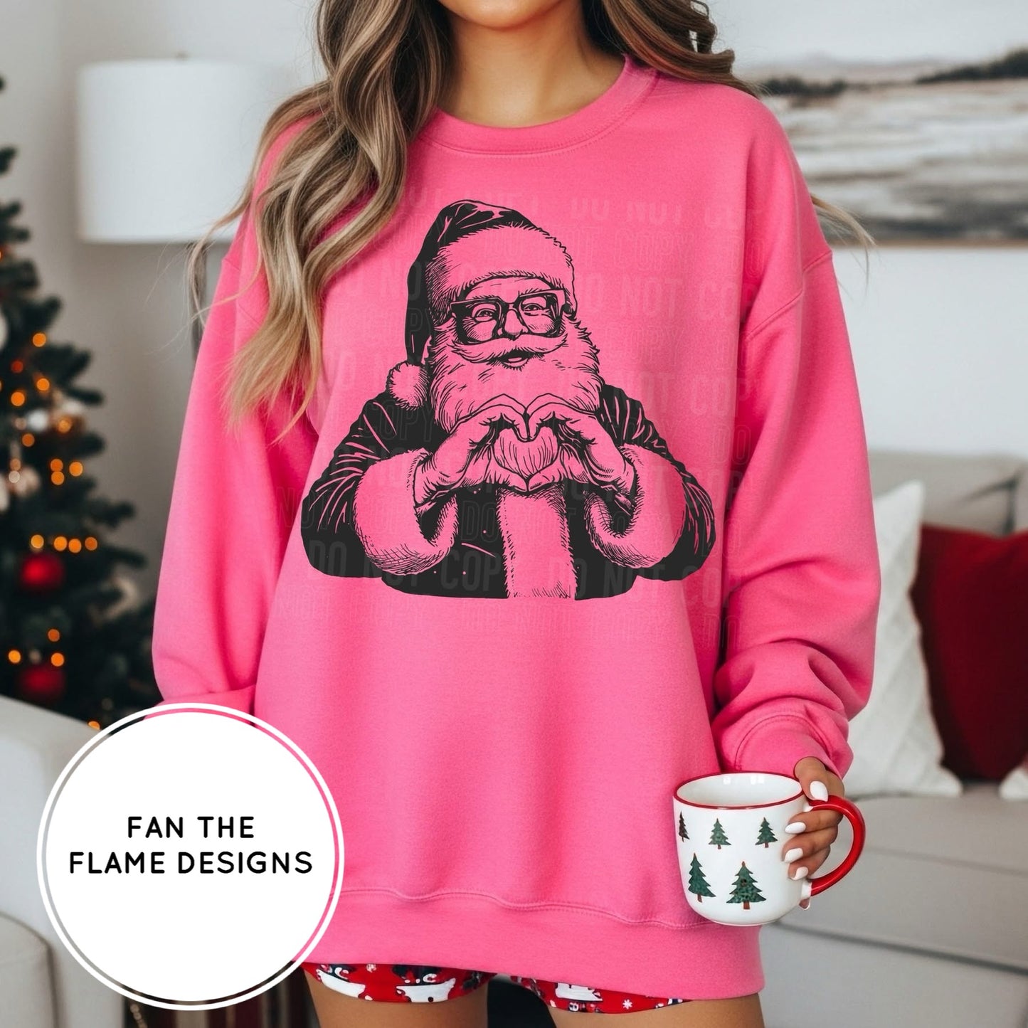 Santa Hand Heart Short/Long/Sweatshirt