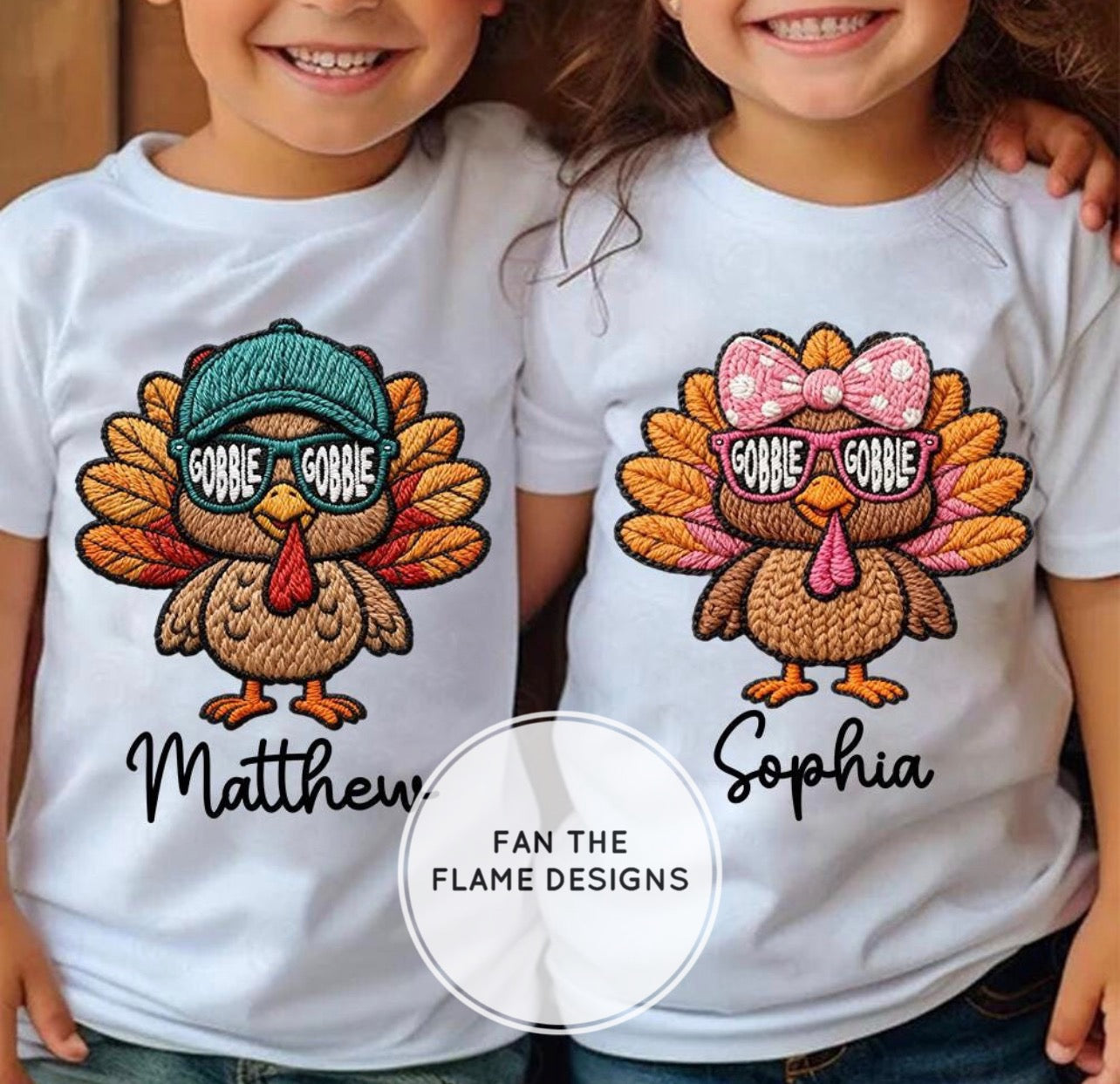 Faux Yarn Thanksgiving Boy/Girl Short/Long/Sweatshirt