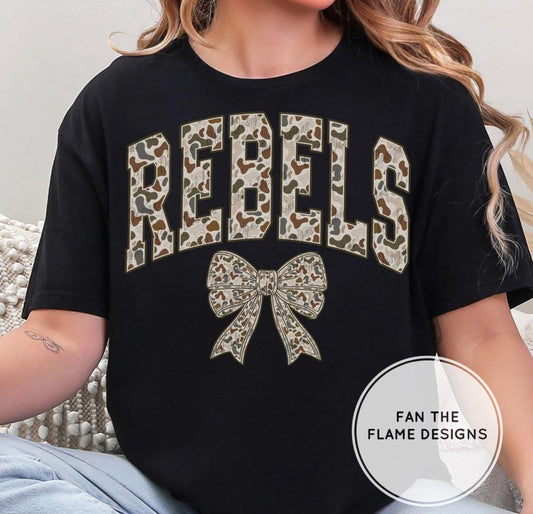 Camo Rebels with Bow Short/Long/Sweatshirt