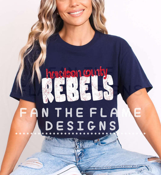 Haralson County Rebel Distressed tee/tank
