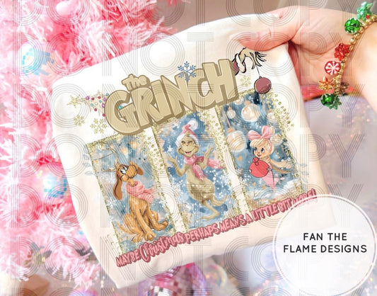 The Grinch with glitter Short/Long/Sweatshirt