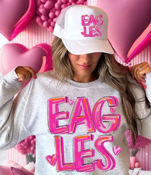Mascot pink brushstroke tee/sweatshirt