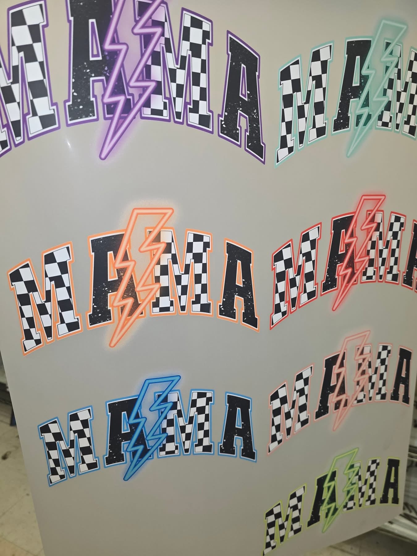 Mama lightning bolt tee/tank