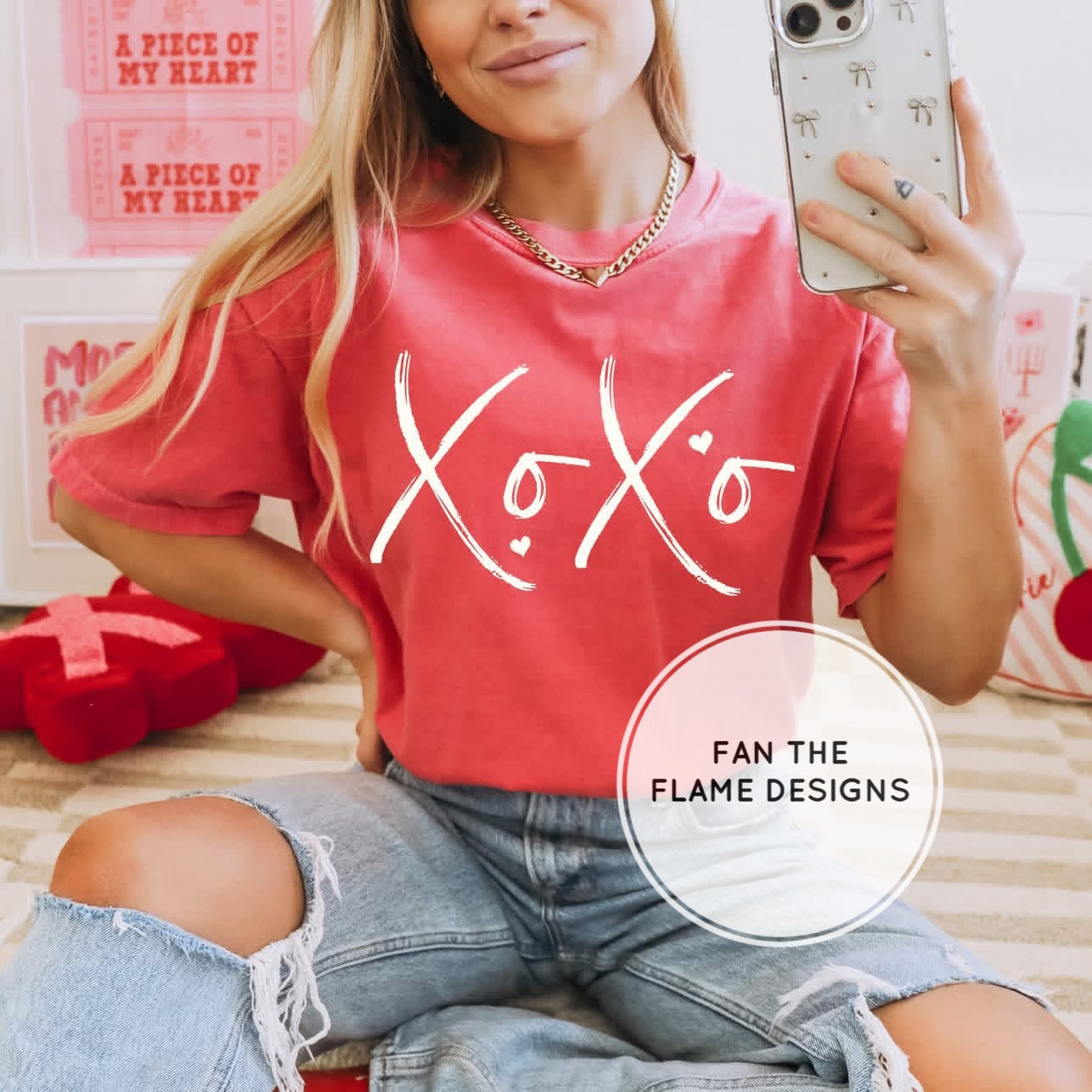 Sketched Script Heart Short/Long/Sweatshirt