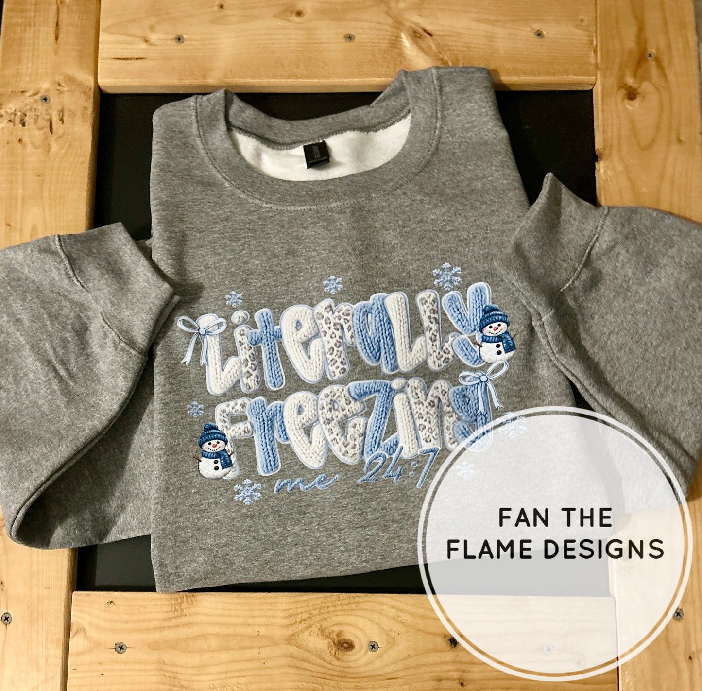 Faux Yarn Literally Freezing Short/Long/Sweatshirt
