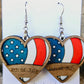 Heart Flag Handmade Dangle Earrings