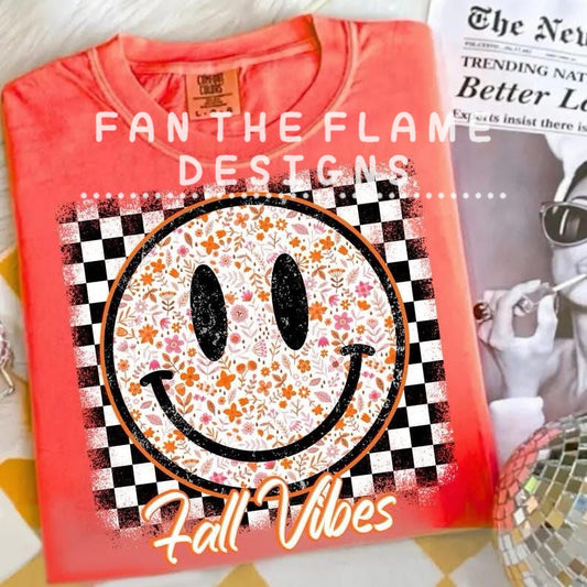 Fall Vibes Happy face Tee/Sweatshirt