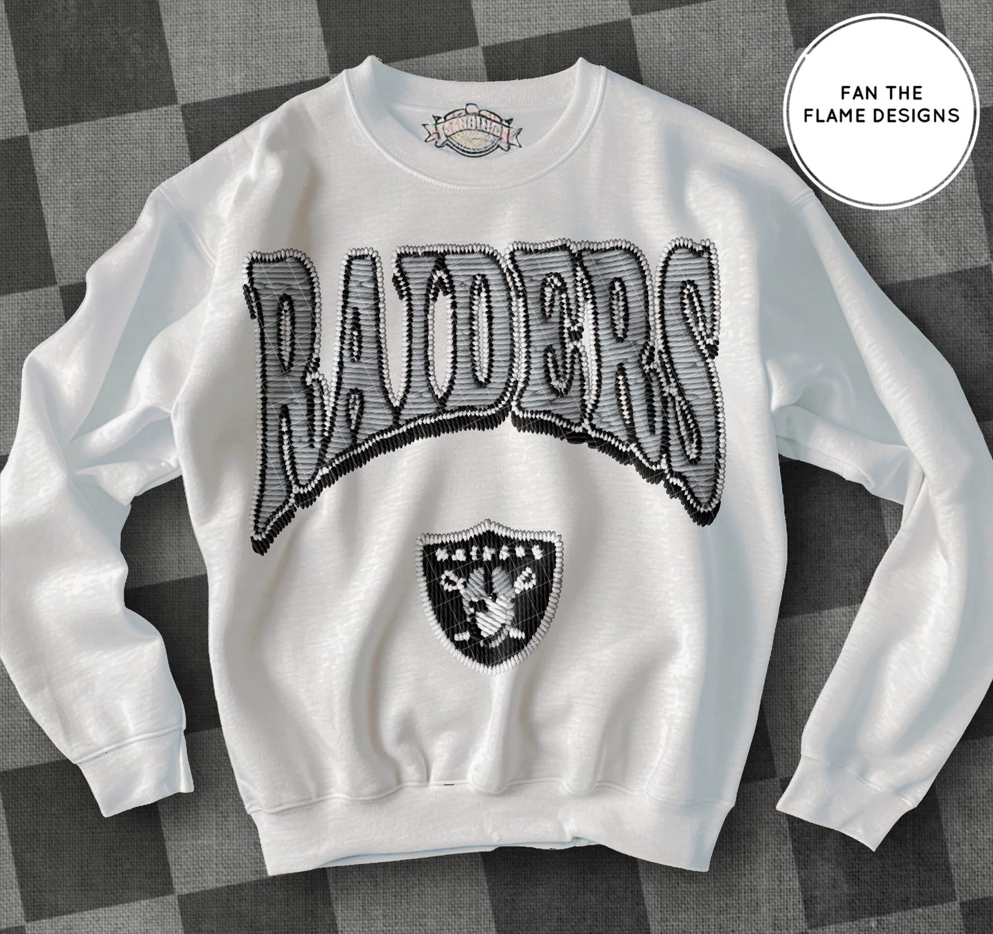 Faux Patch Football Team tee/sweatshirt