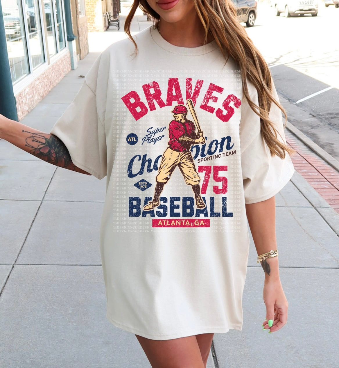 Vintage Braves tee/sweatshirt