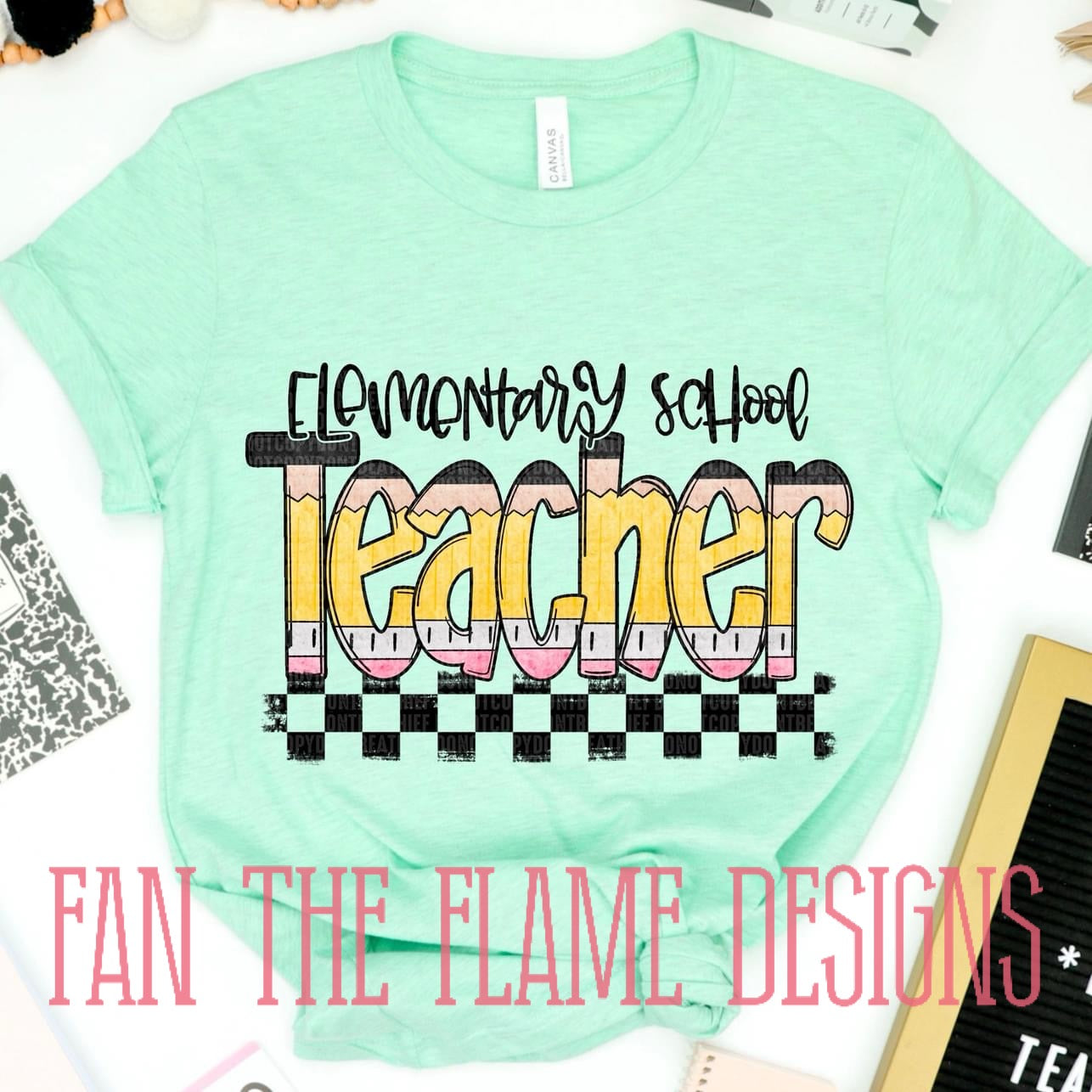 Teacher Pencil Font tee/sweatshirt