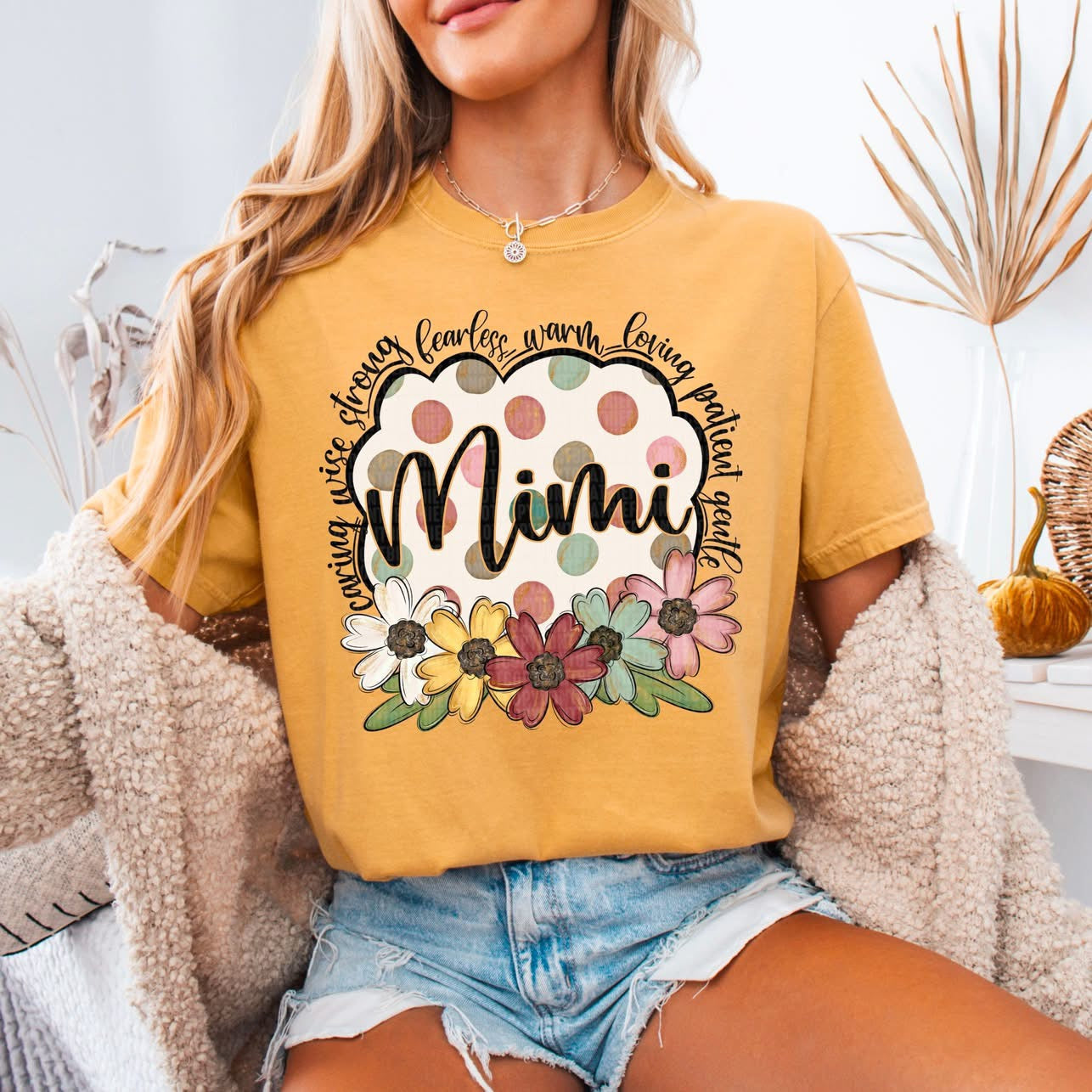 Flower & Polka Dot Names tee/sweatshirt