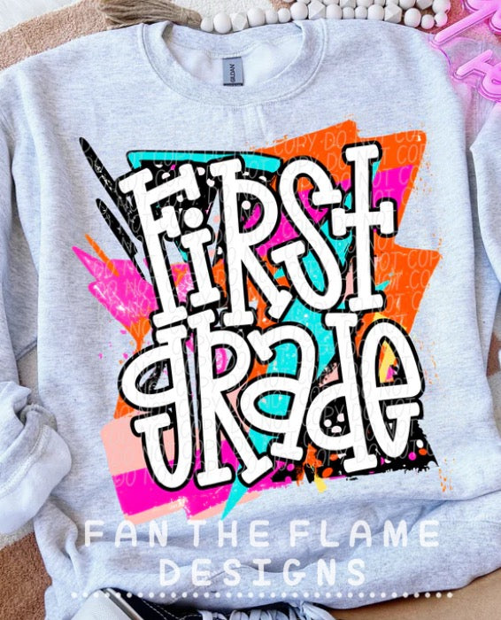 Bright Retro Grade Levels Tee/Sweatshirt