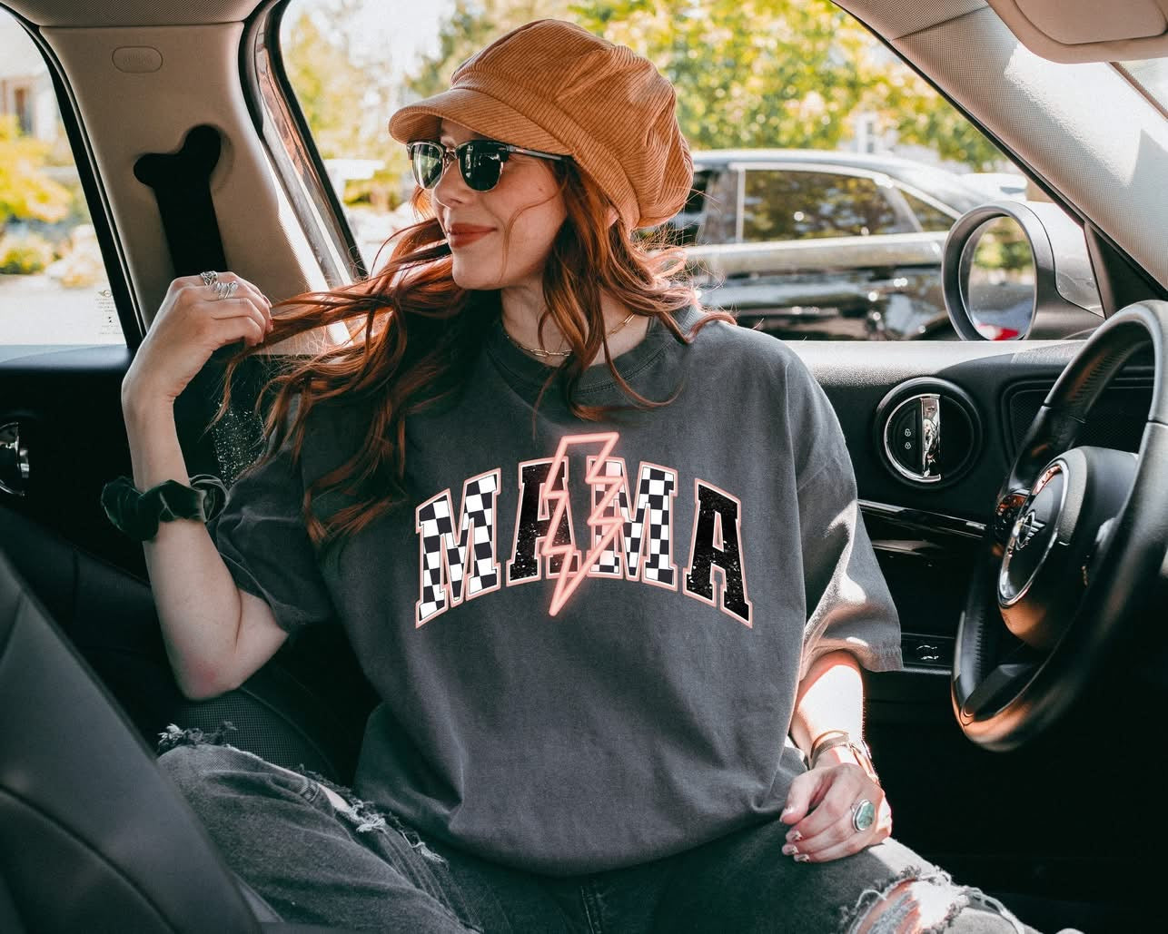 Mama lightning bolt tee/tank