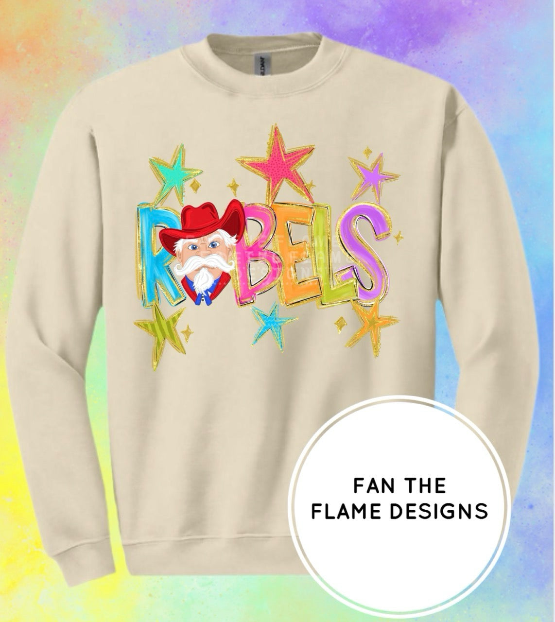 Hand-Drawn Rebel Mascot Short/Long/Sweatshirt