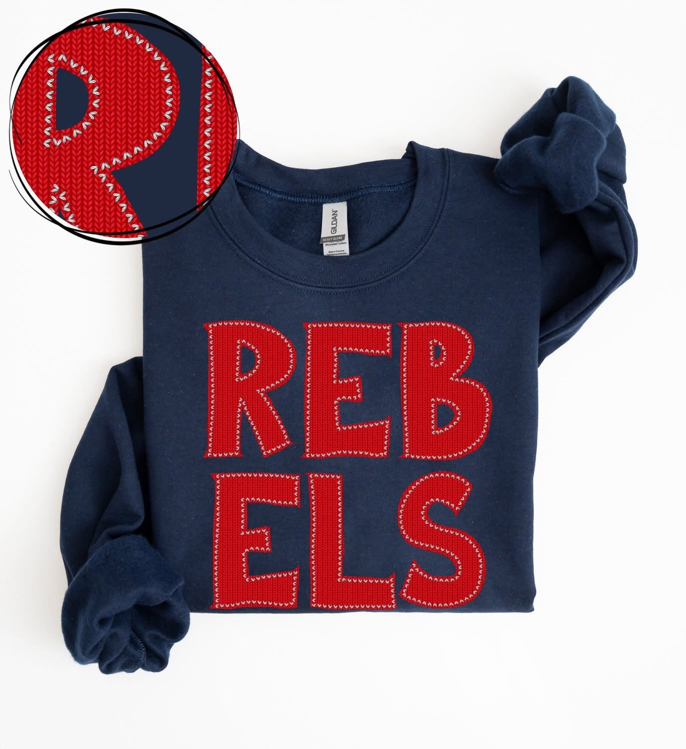 Rebels Red Sweater Font Tee/Sweatshirt