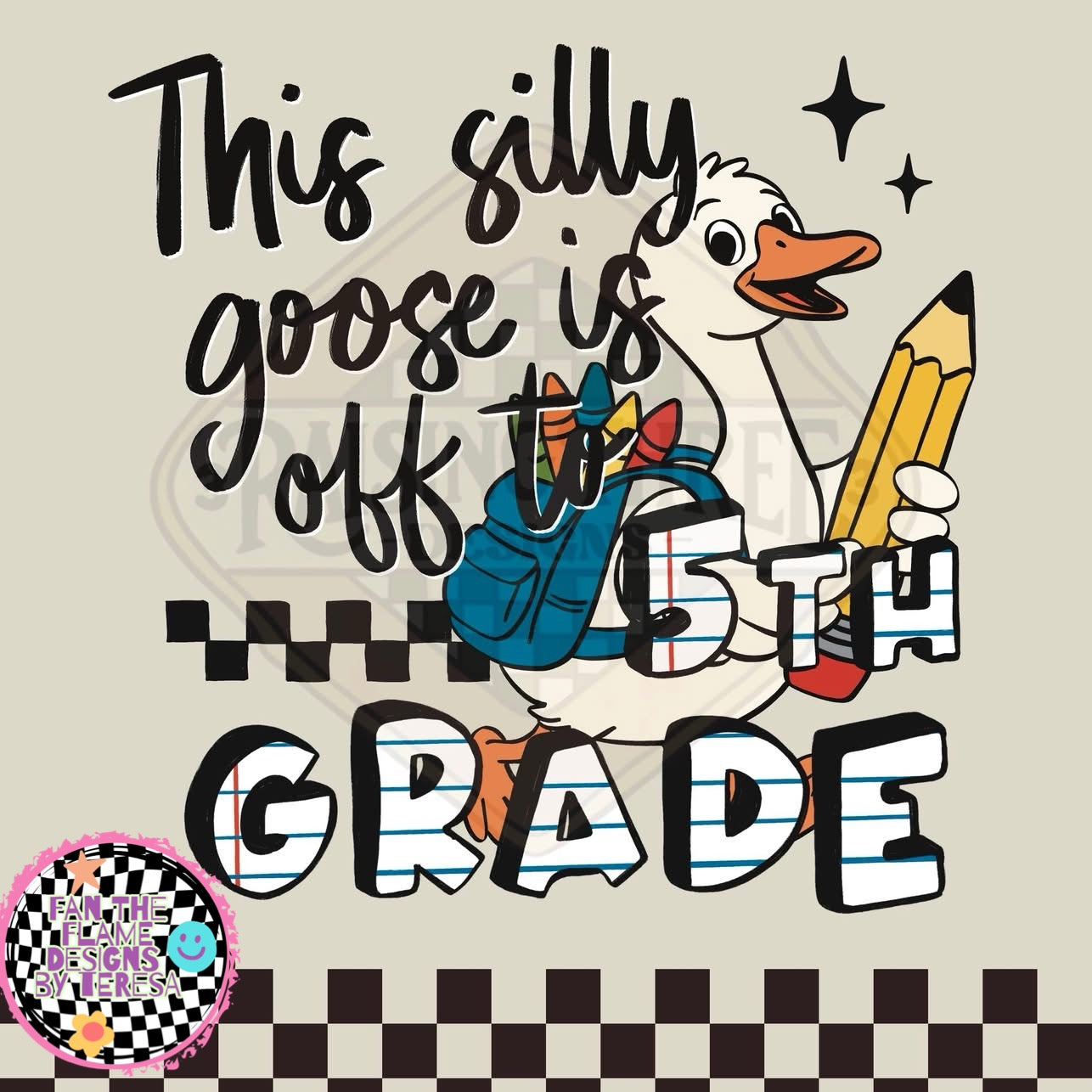 Silly Goose goes to school tee