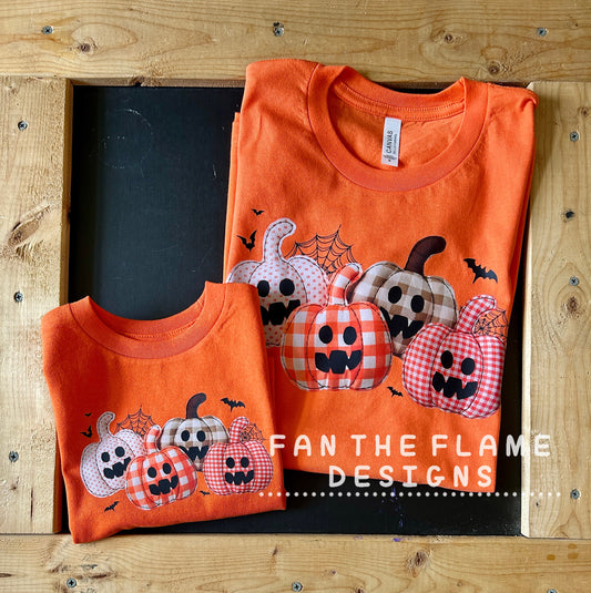 Happy Pumpkin Quad Tee/Sweatshirt