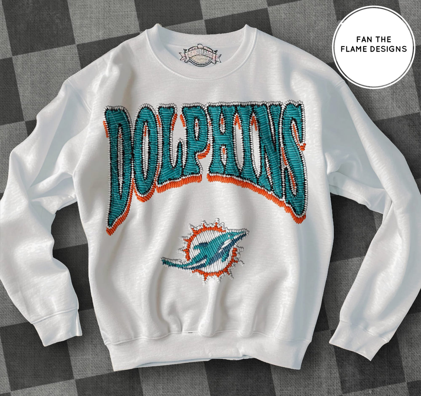 Faux Patch Football Team tee/sweatshirt